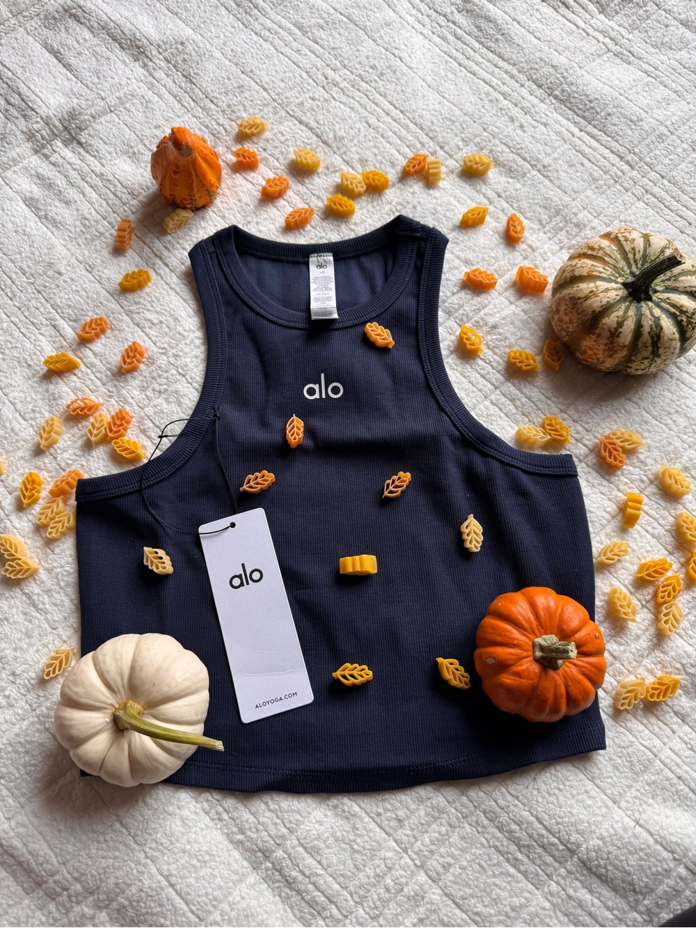 ALO Yoga Women Navy Crop Tank Top - Navy